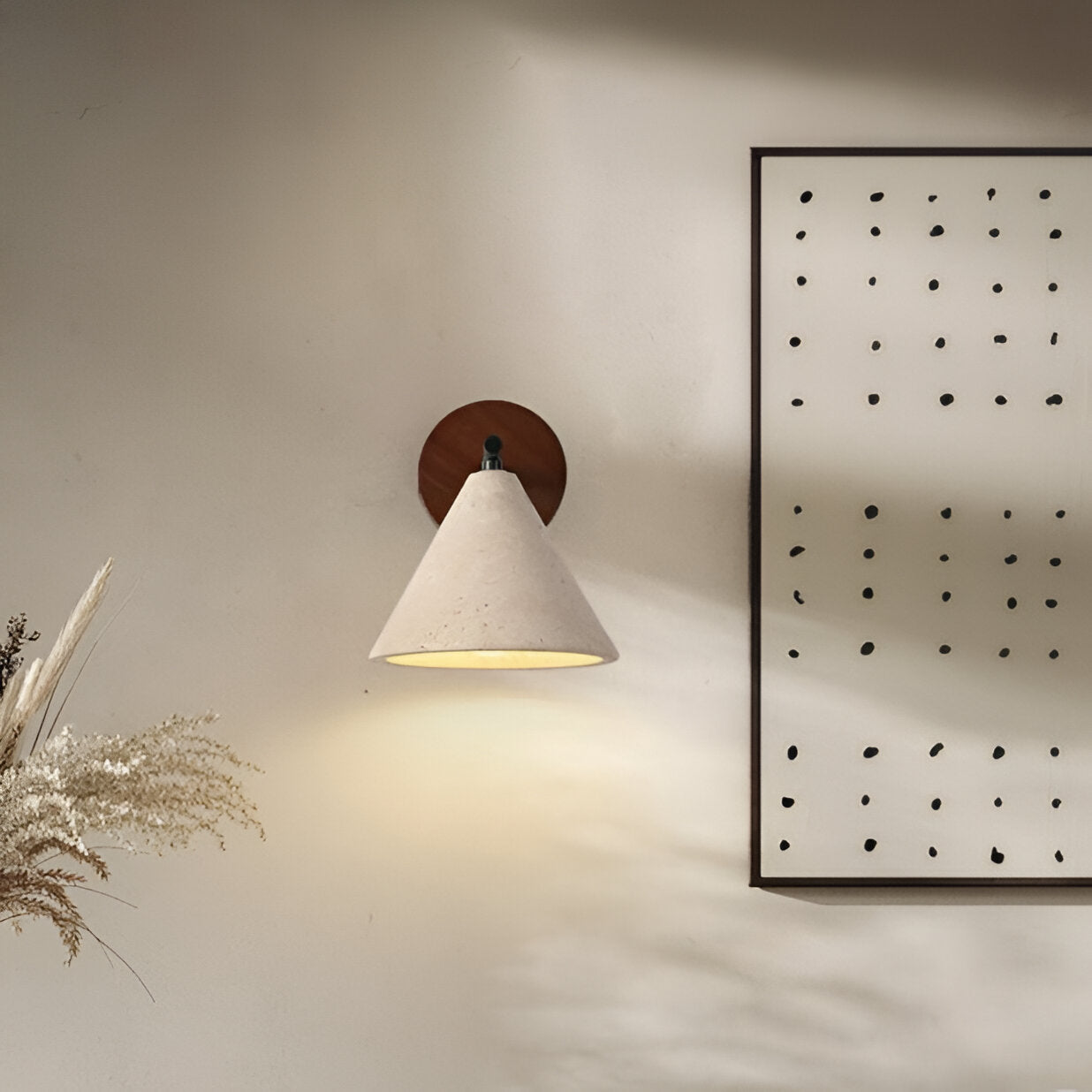 Moderne Travertin Kegel LED-Wandleuchte 1-flammig