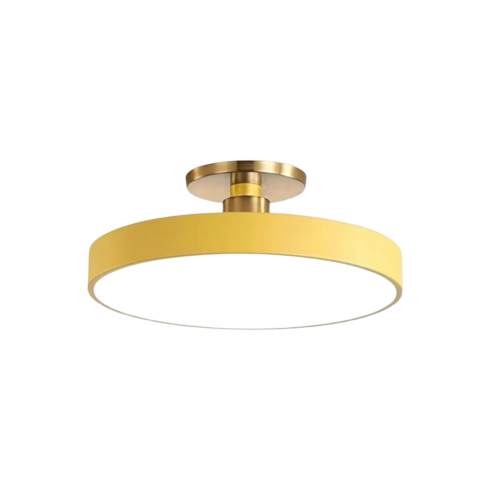 Lampada da soffitto rotonda in ottone LED moderna 1 luce