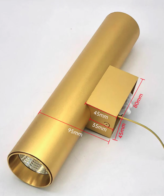 Applique da parete moderna cilindrica LED 2 luci