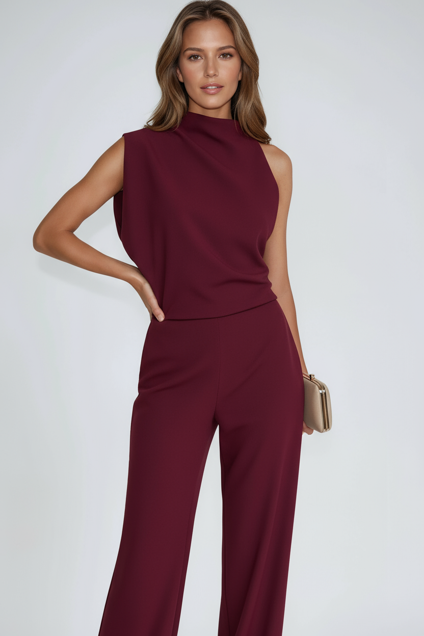 Elegant ELEGANCE | ASYMMETRISK ENSKULDER JUMPSUIT