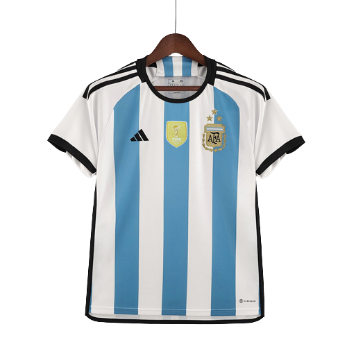 Argentina 2022 (Local) "Tres Estrellas" + Insignia de Campeón del Mundo
