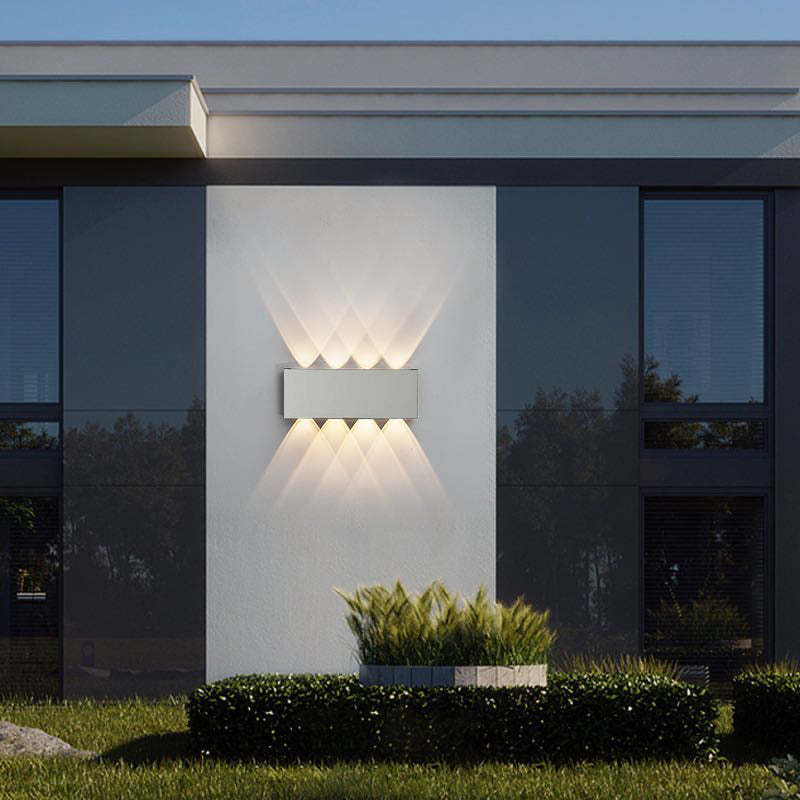Moderne rechteckige LED-Wandleuchte, 2-flammig  