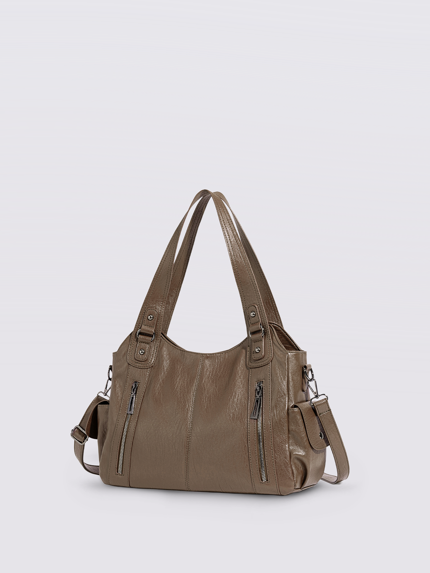 Alltags-Eleganz | Schwarze Ledertasche zum Tragen