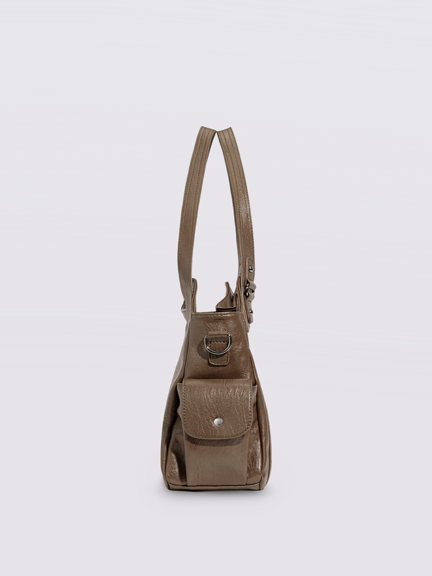 Alltags-Eleganz | Schwarze Ledertasche zum Tragen