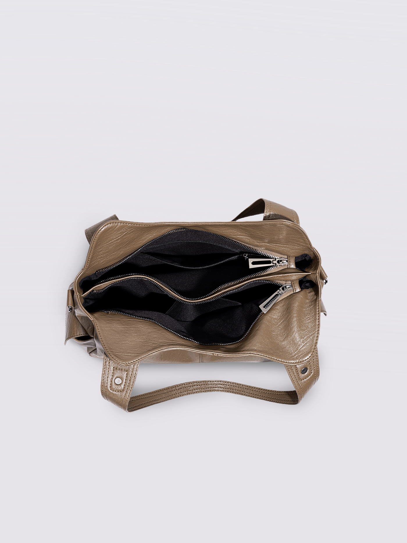 Alltags-Eleganz | Schwarze Ledertasche zum Tragen