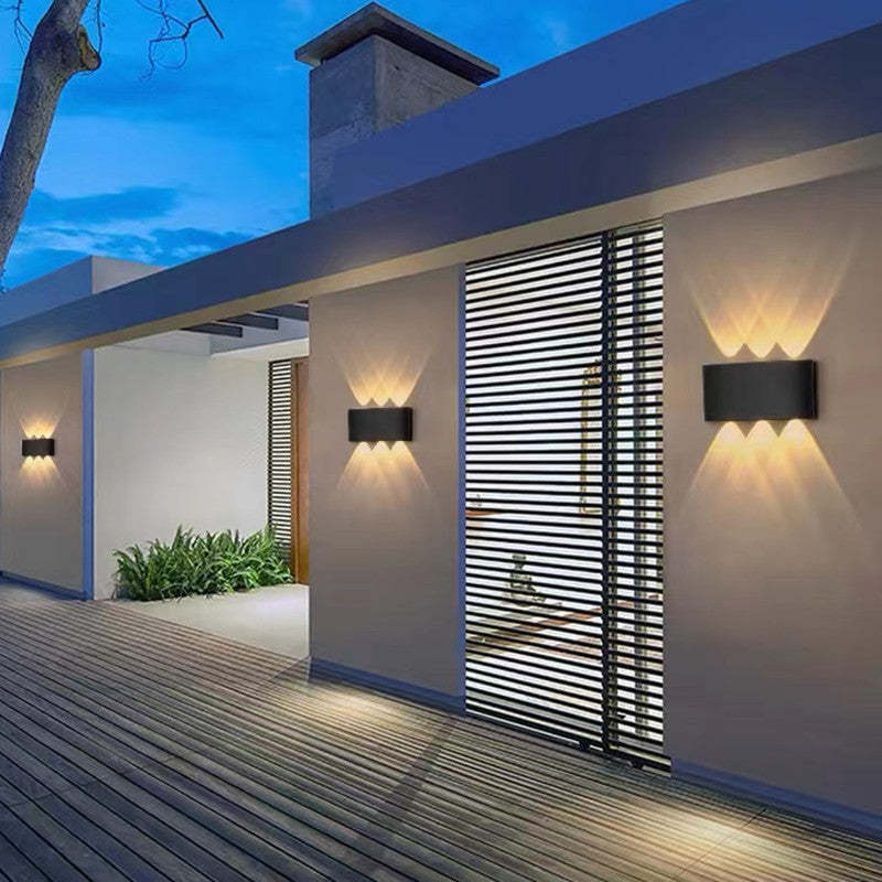 Moderne rechteckige LED-Wandleuchte, 2-flammig  