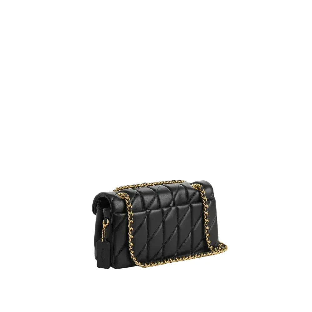 Tabby Shoulder Bag 26 With Pillow Quilting- Brass/Chalk