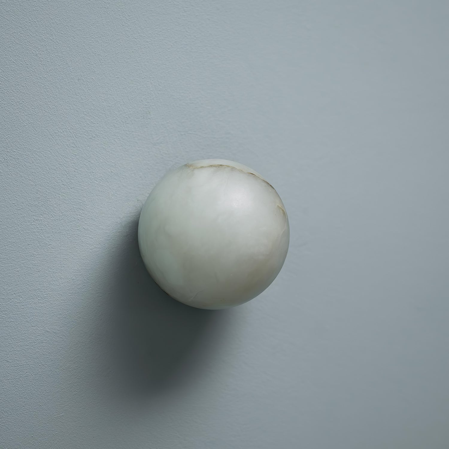 Aplique de pared LED de orbe de mármol Japandi de 1 luz