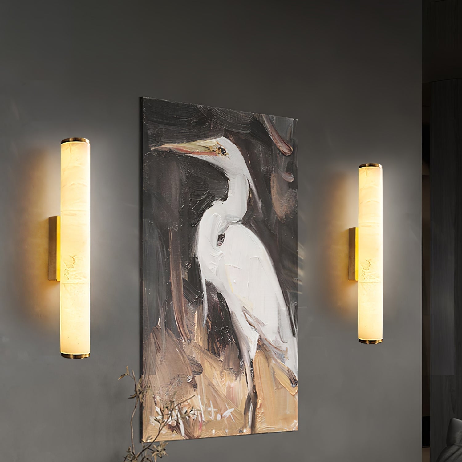 Moderner minimalistischer spanischer Marmor Kupfer Wandleuchter LED 1-Flammig