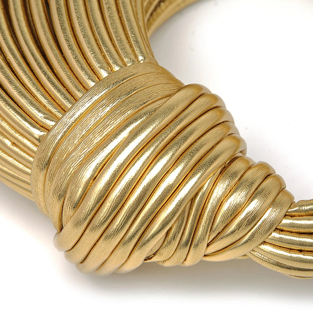 Dichiarazione glamour | Borsa da sera metallica e scultorea