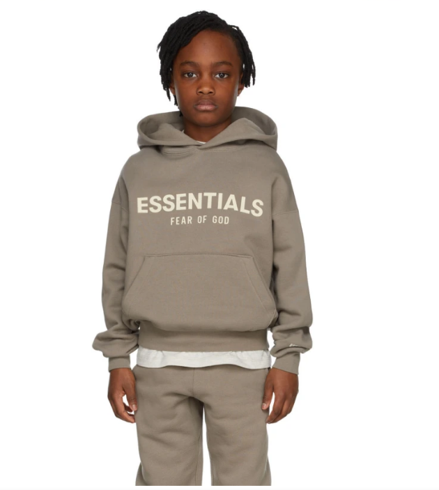 FEAR OF GOD ESSENTIALS HOODIE DESERT TAUPE KIDS/JR SS22