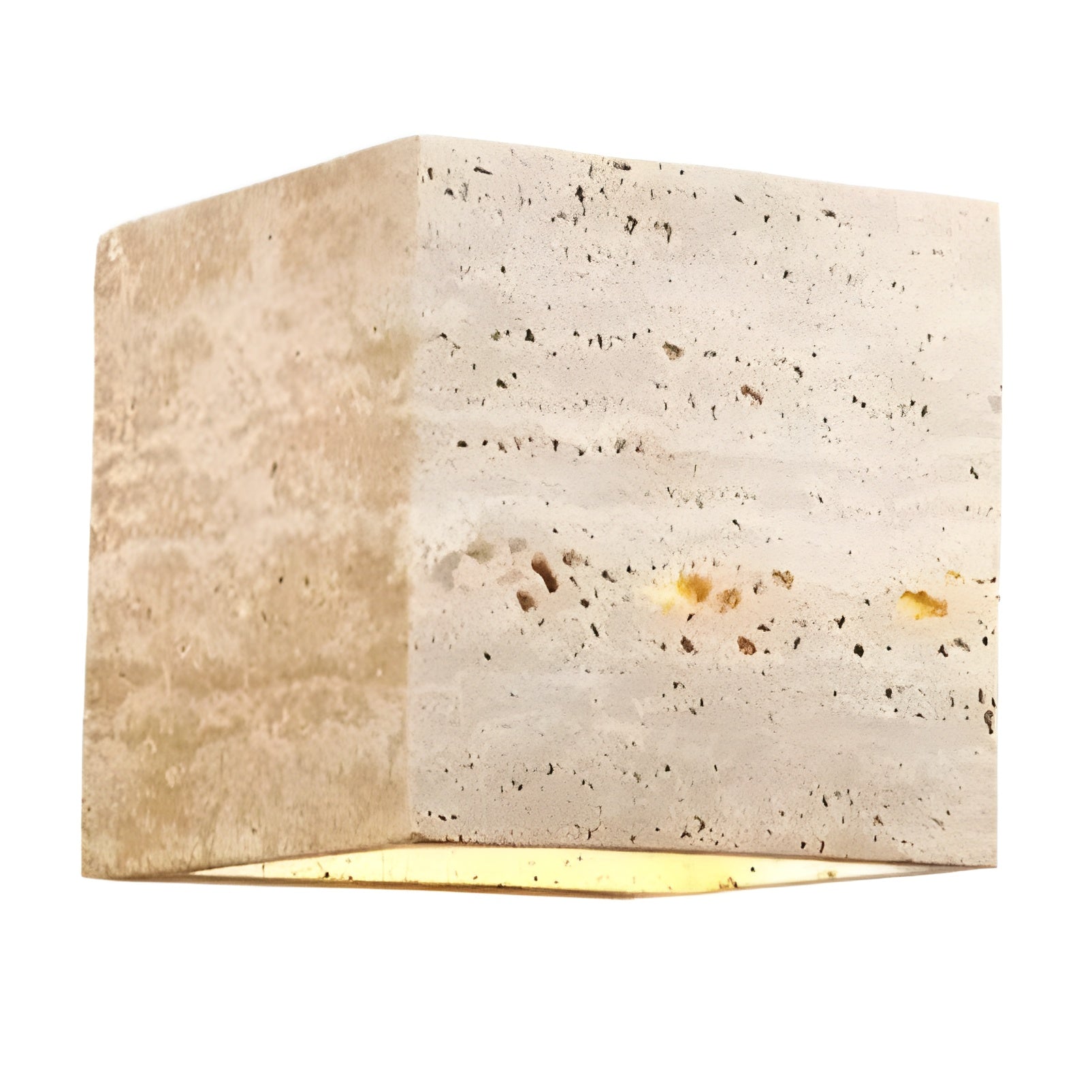 Luz de pared exterior cuadrada minimalista de piedra travertino LED de 1 luz