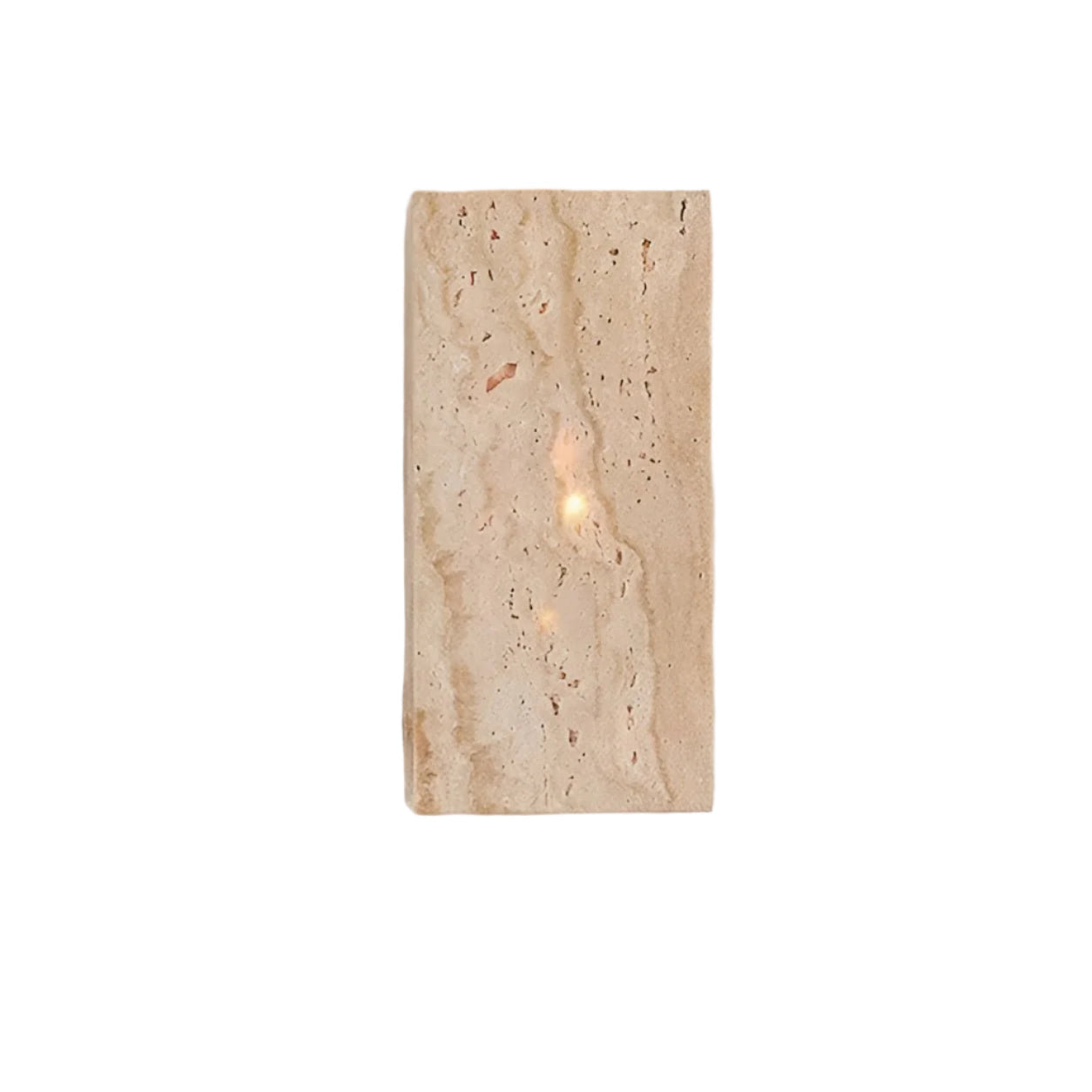 Luz de pared exterior cuadrada minimalista de piedra travertino LED de 1 luz