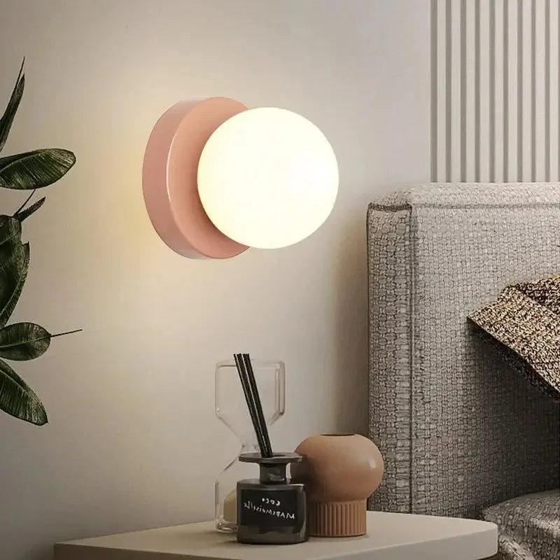 Nordische Glas-Kugel LED-Wandleuchte 1-flammig