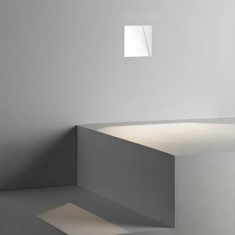 Lampada da parete LED per scale in acciaio inox senza cornice nordica 1 luce con sensore