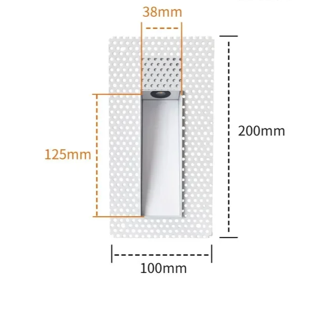Lampada da parete LED per scale in acciaio inox senza cornice nordica 1 luce con sensore