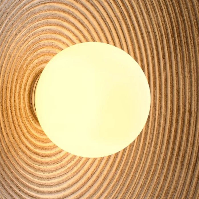 Retro Harz Keramik-Stil runde LED-Wandleuchte 1-flammig