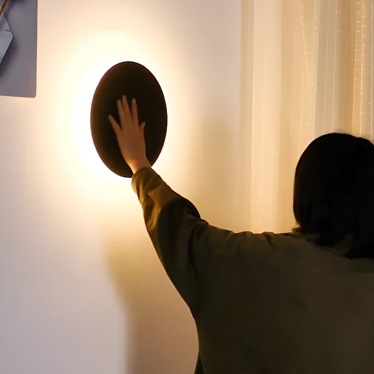 Aplique LED redondo moderno nórdico de 1 luz
