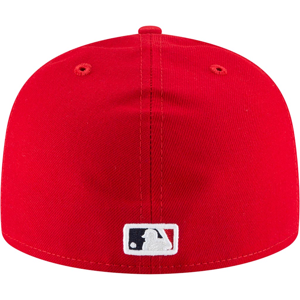 Gorra ajustada New Era 59FIFTY de la colección auténtica local para jóvenes de los Los Angeles Angels de la MLB - Rojo