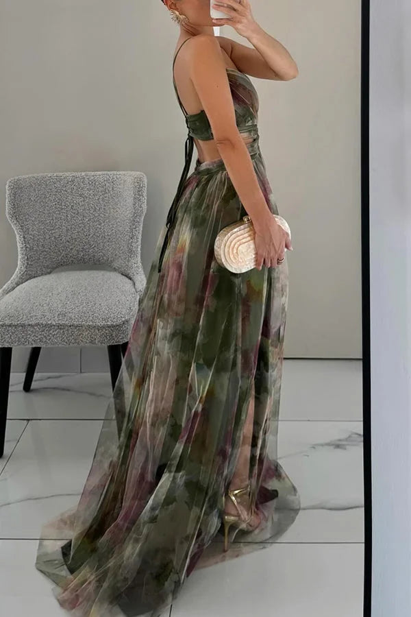 Puili | Women's Refined Maxi Dress with Textured Layers