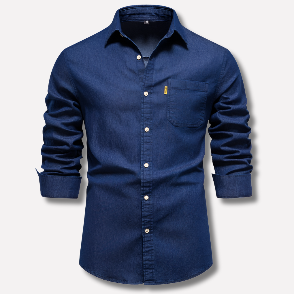 Camicia di jeans a maniche lunghe da uomo