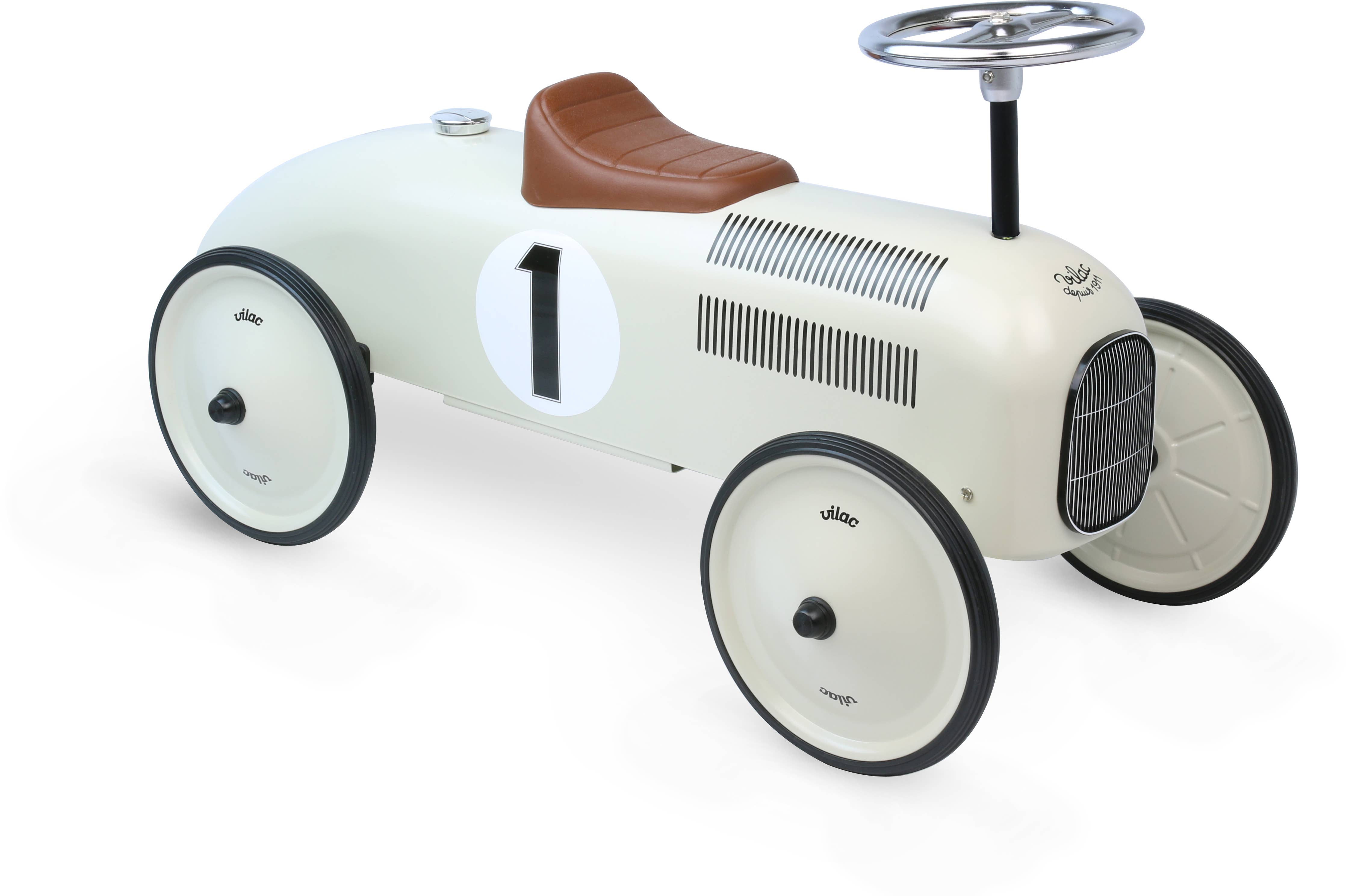 Vilac Klassisches British Racing White Metall-Rutschauto