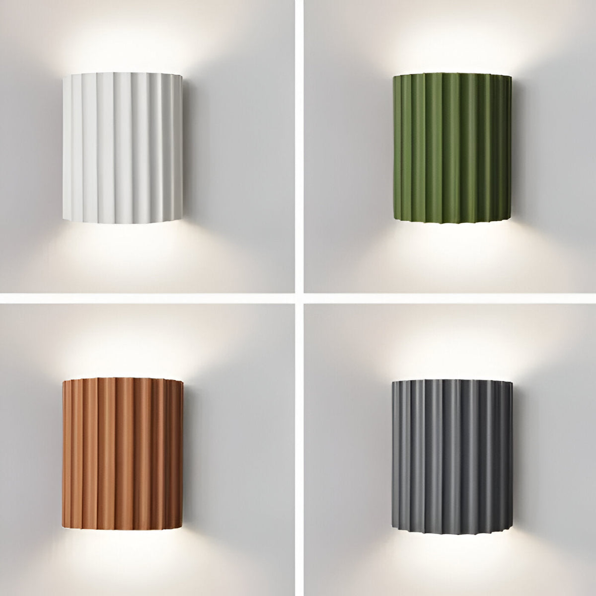 Applique da parete in resina nordica a strisce LED 1 luce