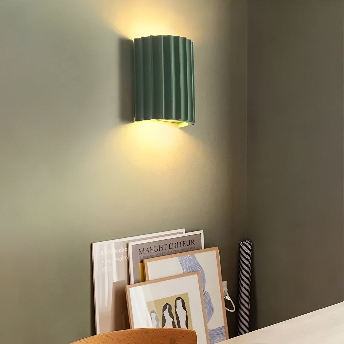 Applique da parete in resina nordica a strisce LED 1 luce