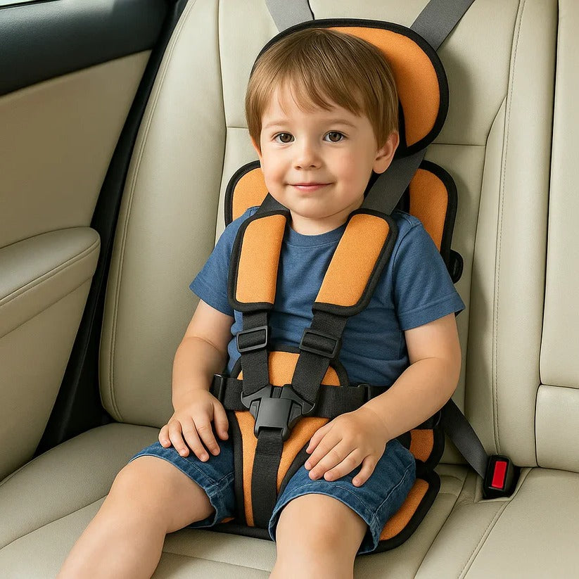 Car Seat Travel Booster Foldable 5 Point Harness