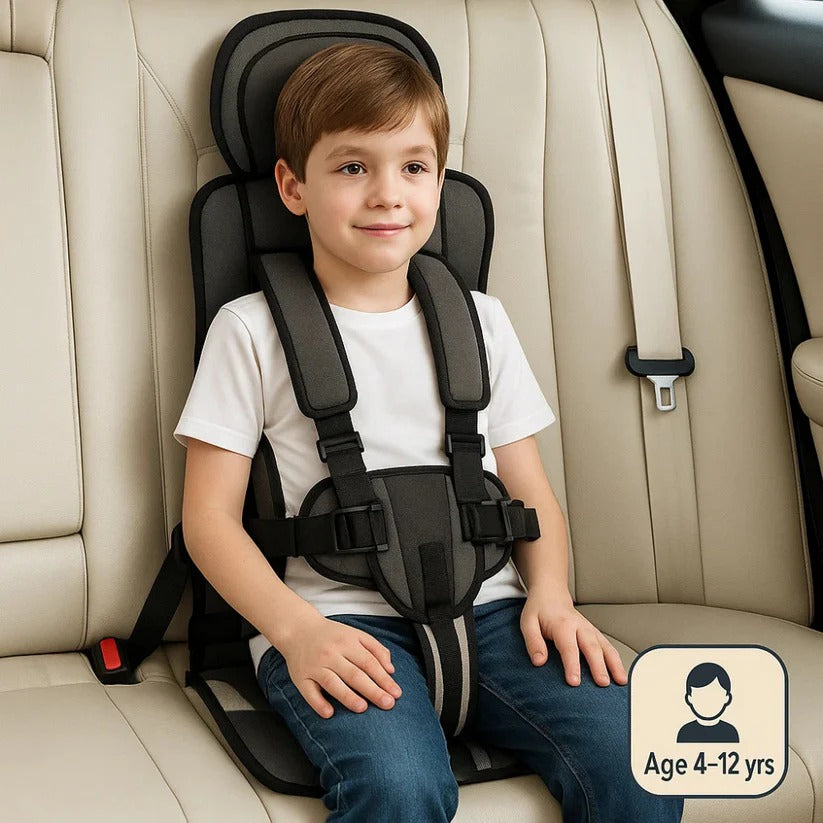 Car Seat Travel Booster Foldable 5 Point Harness