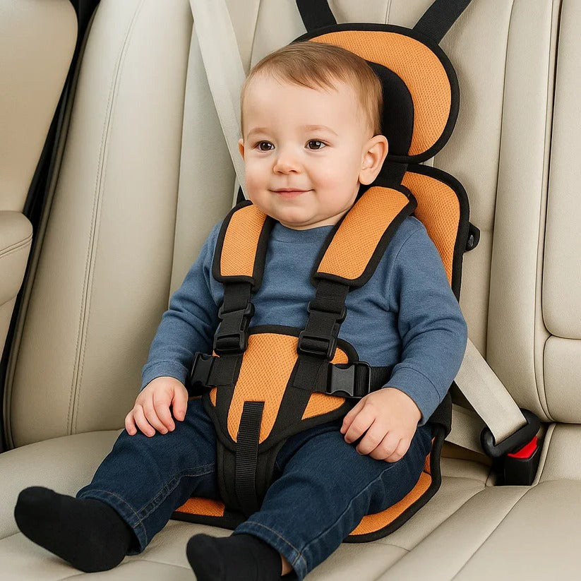 Car Seat Travel Booster Foldable 5 Point Harness