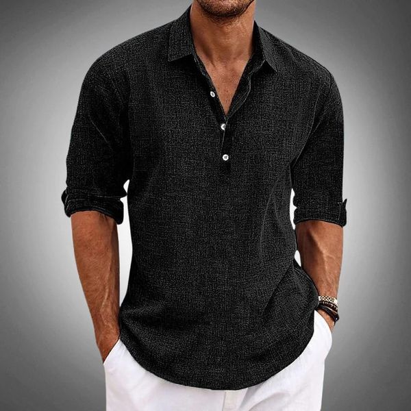 Massimo | Klassisches Polo aus elegantem und atmungsaktivem Leinen, kurzärmelig