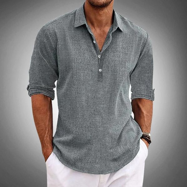 Massimo | Klassisches Polo aus elegantem und atmungsaktivem Leinen, kurzärmelig