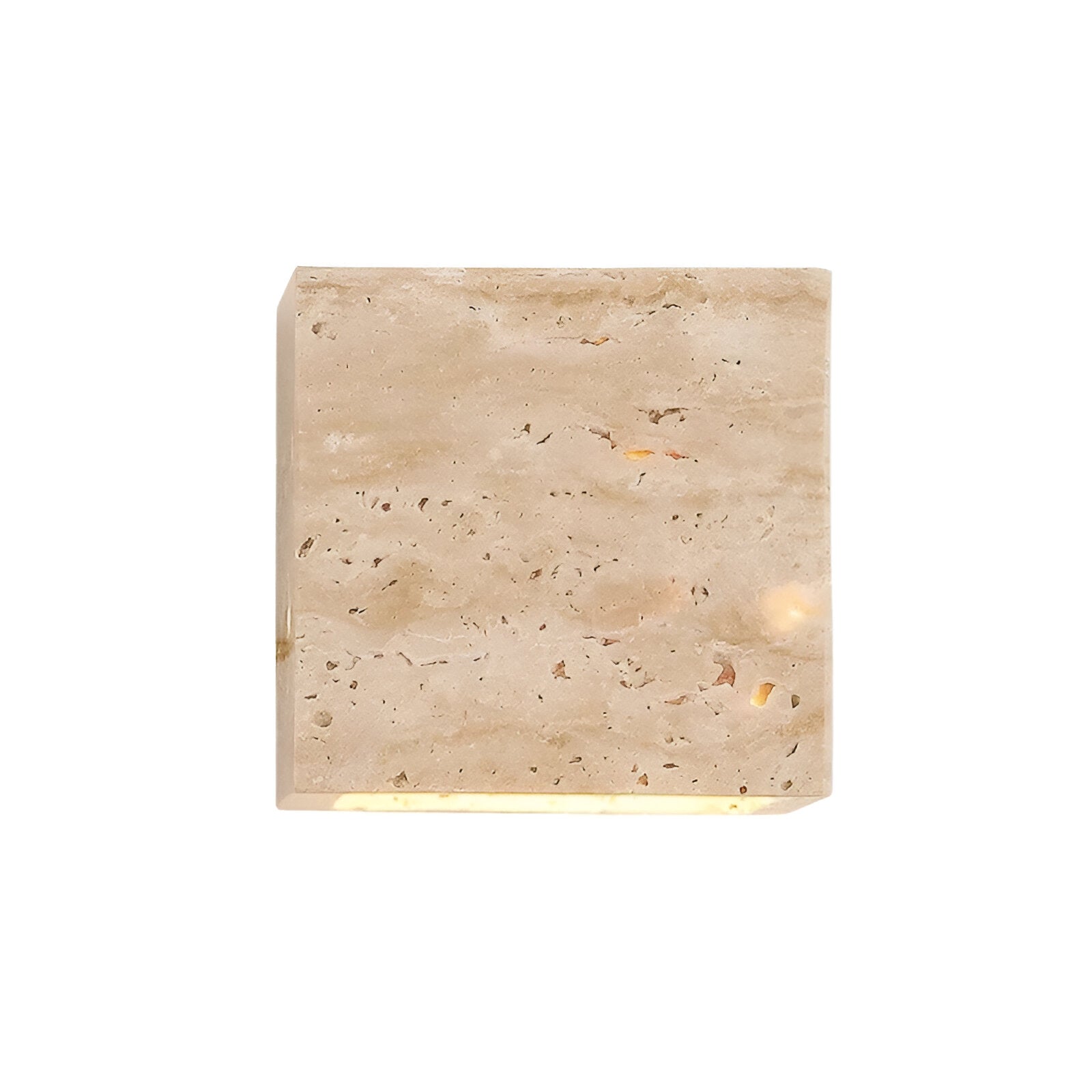 Luz de pared exterior cuadrada minimalista de piedra travertino LED de 1 luz