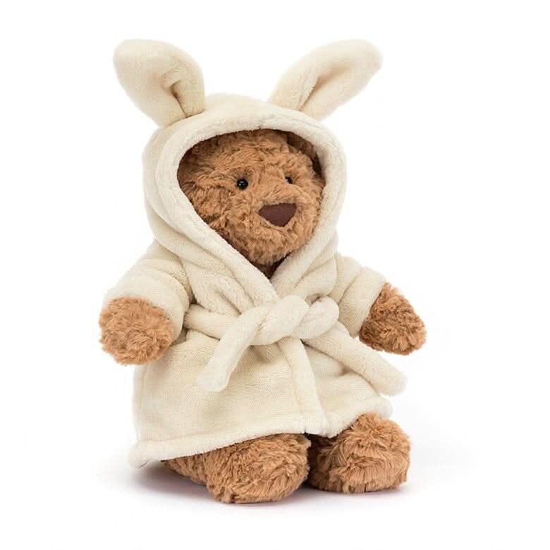 Plüschteddybär mit weichem Bademantel – 26cm