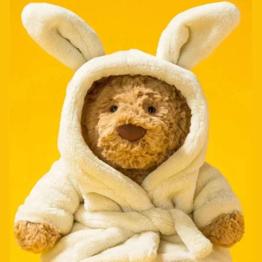 Plüschteddybär mit weichem Bademantel – 26cm