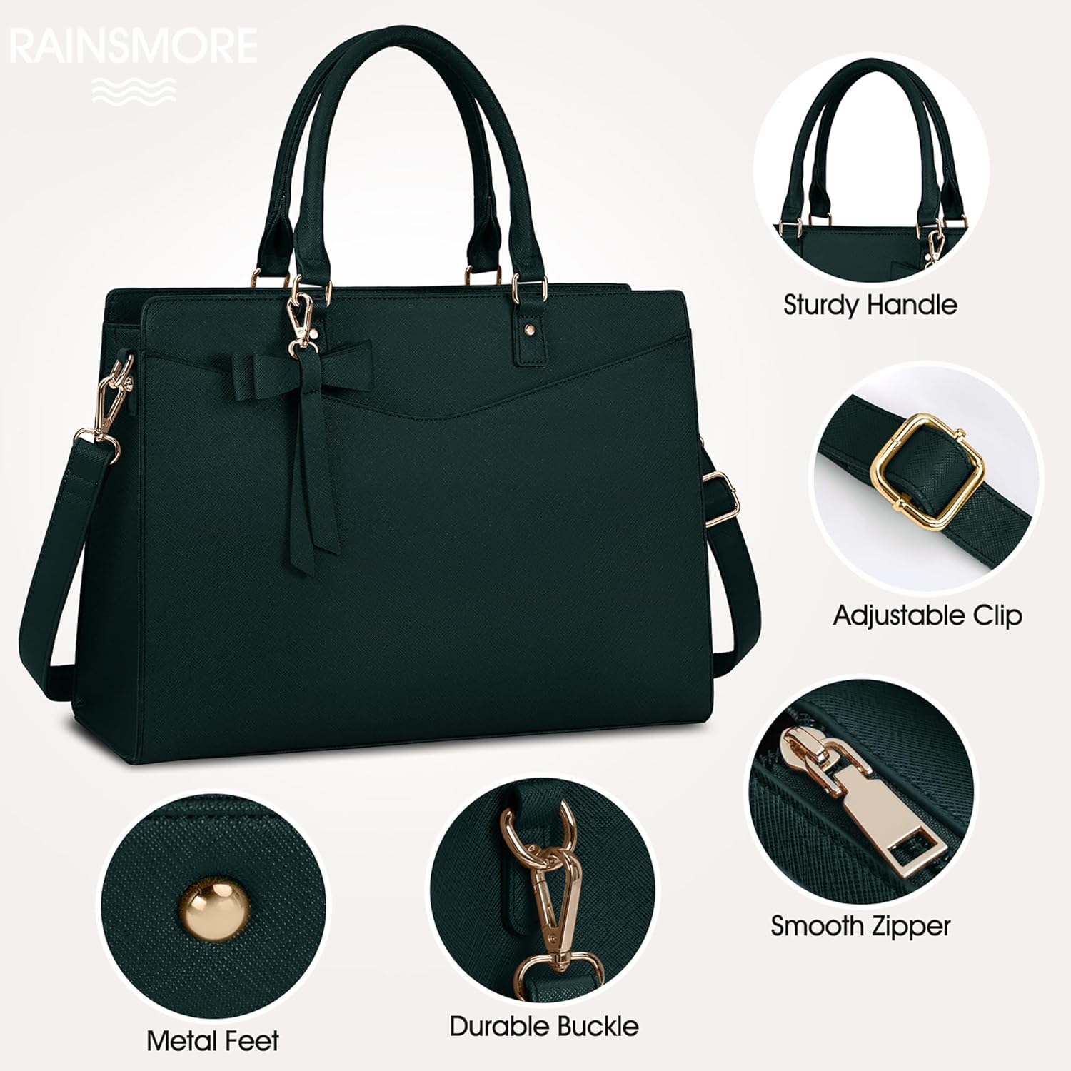 Women’s Work Laptop Tote Bag with Organised Multi-Compartment Layout