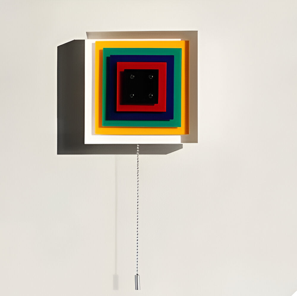 Memphis Bauhaus quadratischer Wandleuchter LED 1-Flammig