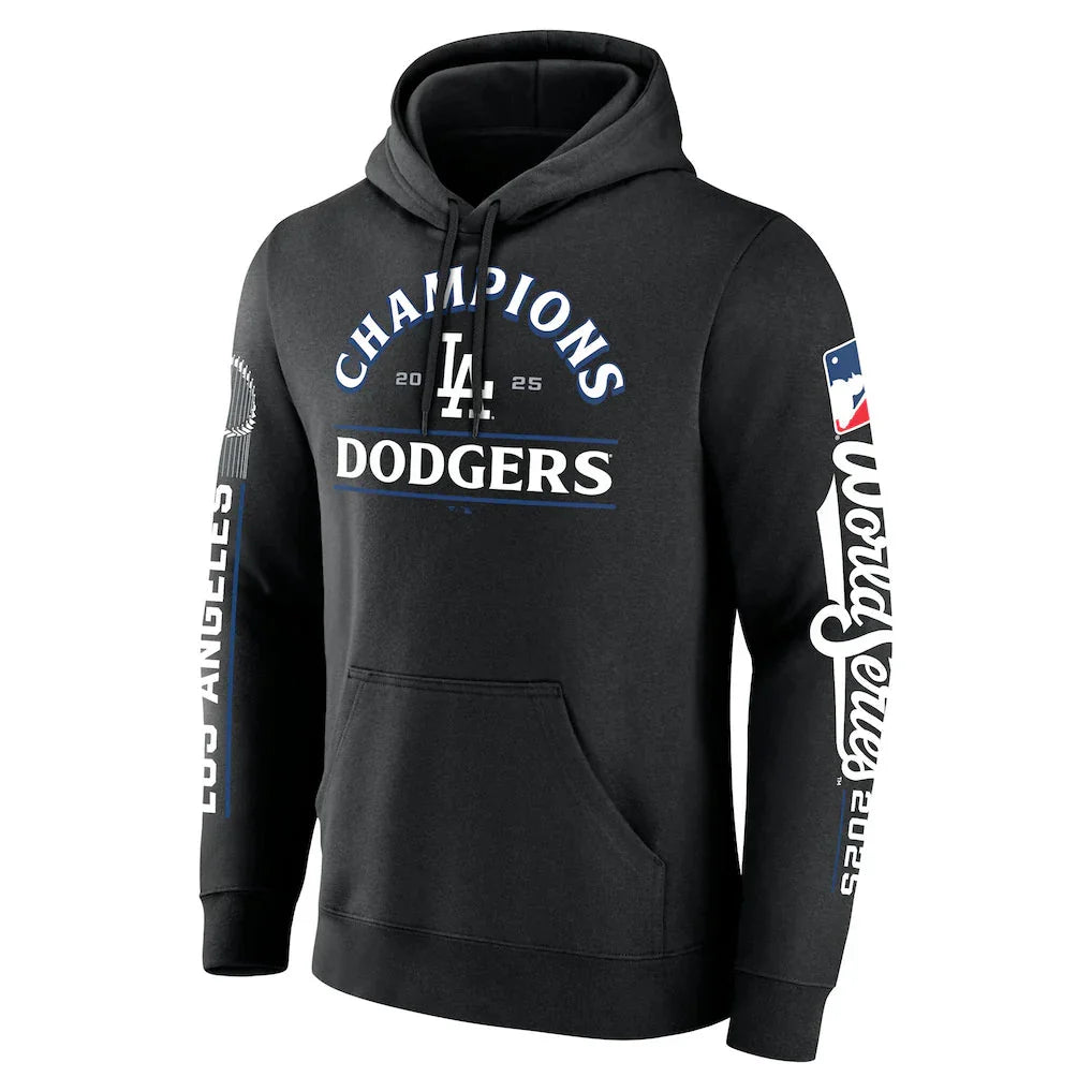 Sudadera con capucha Los Angeles Dodgers Campeones Serie Mundial 2025 Negra