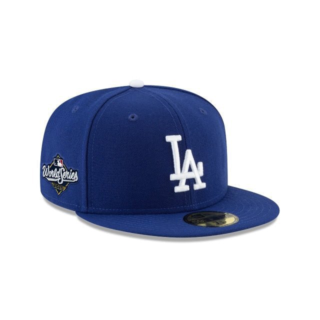 Gorra ajustada Royal 59FIFTY con parche lateral participante de la Serie Mundial 2025 de Los Angeles Dodgers