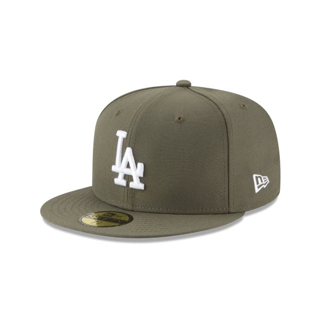 Gorra ajustada Los Angeles Dodgers Colección Auténtica Verde Oliva 59FIFTY