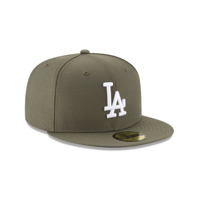 Gorra ajustada Los Angeles Dodgers Colección Auténtica Verde Oliva 59FIFTY