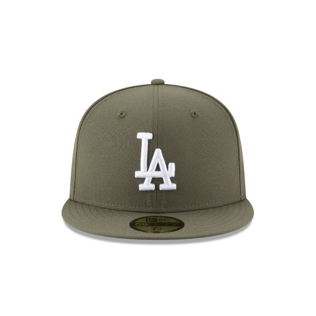 Gorra ajustada Los Angeles Dodgers Colección Auténtica Verde Oliva 59FIFTY