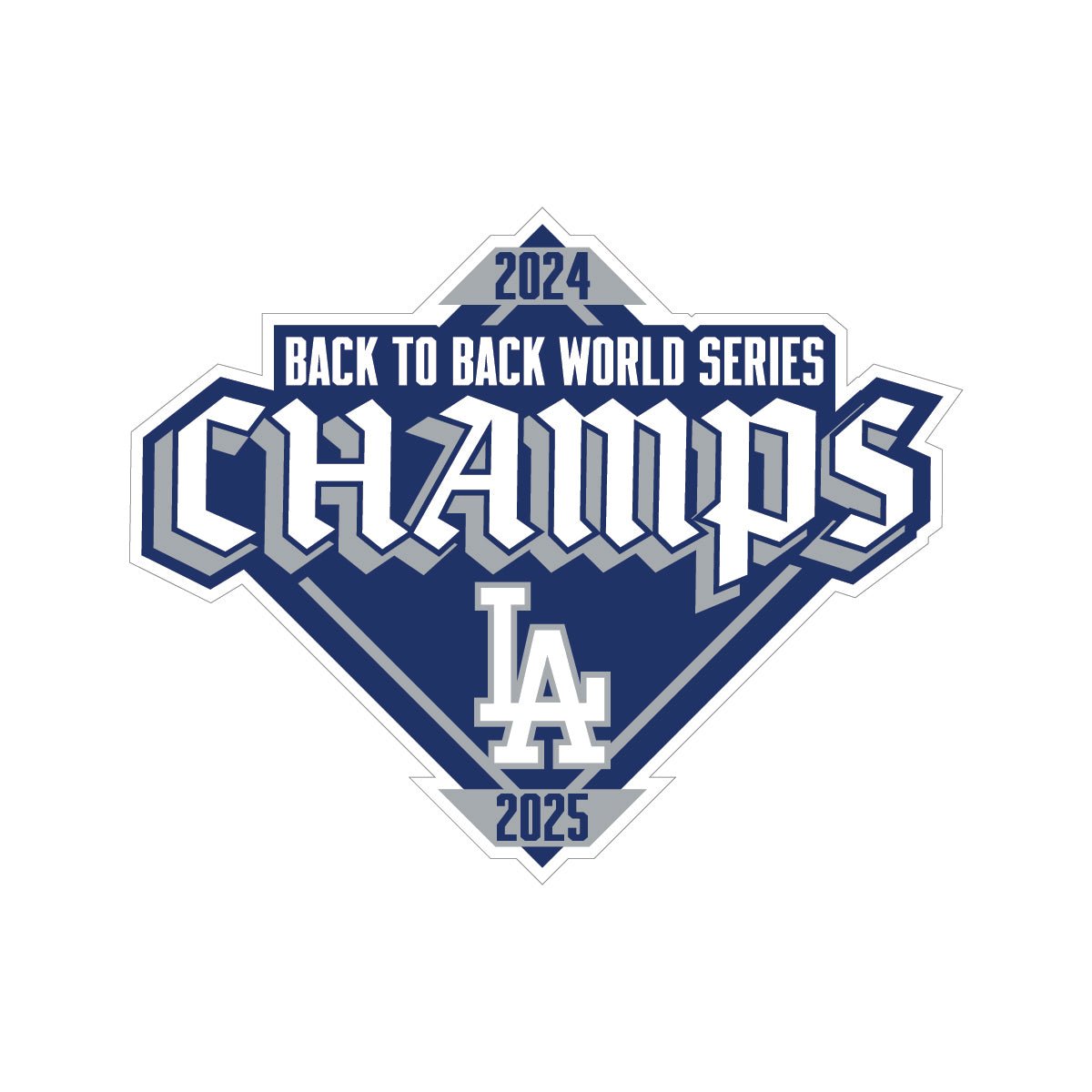 Los Angeles Dodgers Blackout Parche de Campeones Consecutivos New Era 59FIFTY