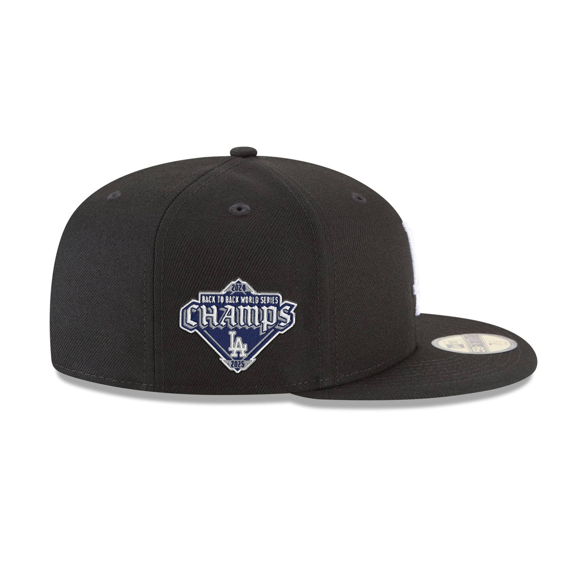 Los Angeles Dodgers Zwart & Wit Achtereenvolgende Kampioenen Patch New Era 59FIFTY  