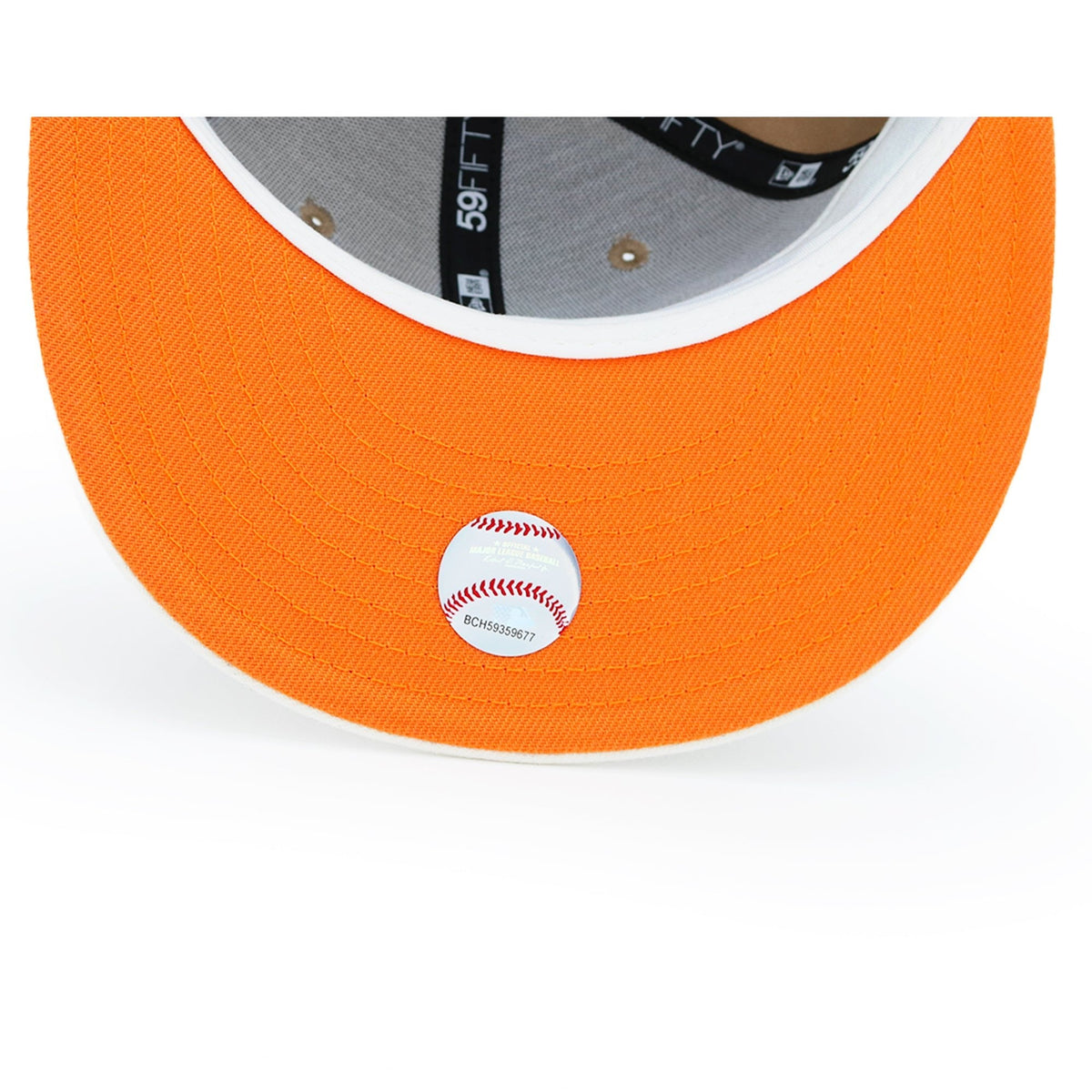 Gorra ajustada Los Angeles Dodgers Script Bicolor Caqui Naranja 59FIFTY