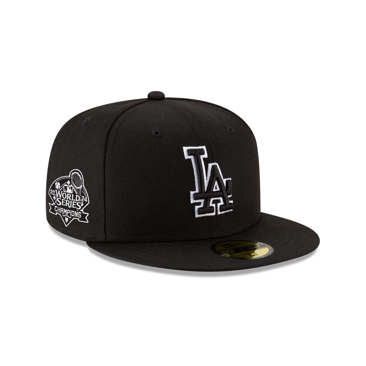 Los Angeles Dodgers Campeones de la Serie Mundial 2024 Contorno Blanco Ajustada 59FIFTY