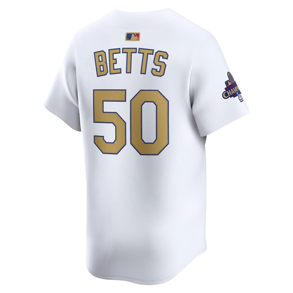 Los Angeles Dodgers Mookie Betts Jersey Limitado Nike® Campeón de la Serie Mundial 2024
