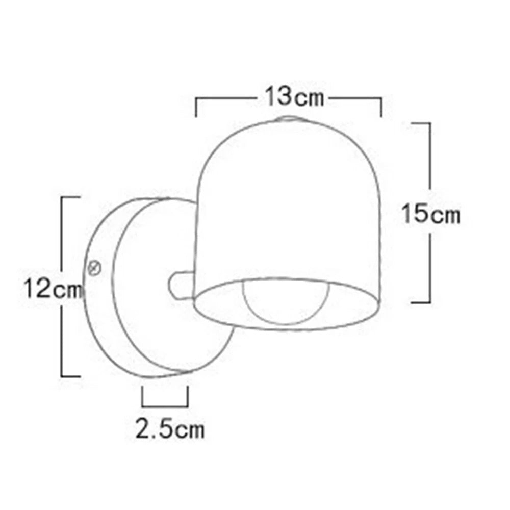 Applique da parete moderno a cupola Macaron LED 1 luce