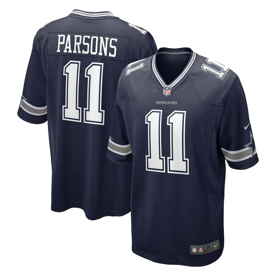 Camiseta de juego Nike Dallas Cowboys Micah Parson #11 Azul Marino
